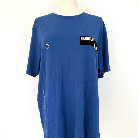 MONCLER 7 FRAGMENT BLUE T-SHIRT - Picture 1 of 8